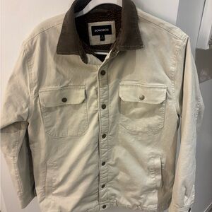 Bonobos Men's Cream and Brown Shirt Jacket